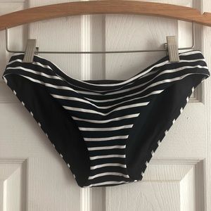 NWT Cos white navy striped bikini swim bottom bottoms sz 10